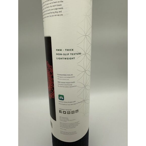 Gaiam Print Yoga Mat, Non Slip Exercise & Fitness Mat for All Types of Yoga, - Picture 3 of 4